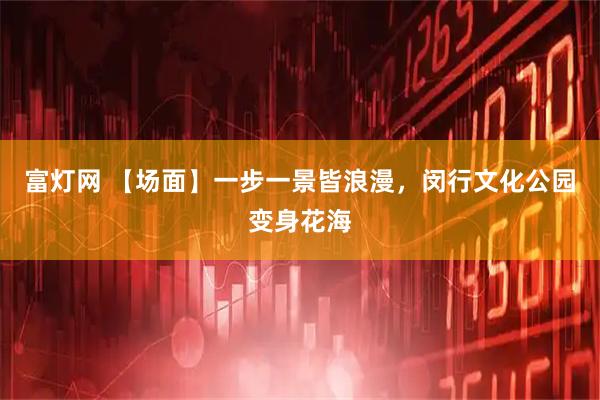 富灯网 【场面】一步一景皆浪漫，闵行文化公园变身花海